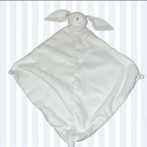 Angel Dear White Bunny Rabbit Lovey Baby Security Blanket 12x12 Plush